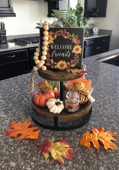 friends  rustic  tiered tray fall