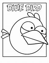 Angry Birds Printable Coloring Bird Pages Blue Colouring Ecoloringpage sketch template