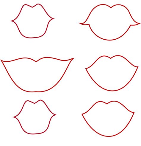 lips template clipart