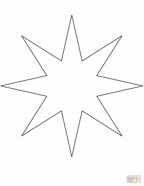 star shape coloring pages