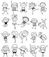 Enfants Allumettes Croquis Gribouilles sketch template