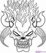 Coloring Pages Skull Scary Creepy Halloween Adult Sheets Adults Demon Kids Book Print Sketchite Books Online sketch template