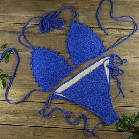 women sexy crochet by hand swimsuit crochet bikini hollow crochet