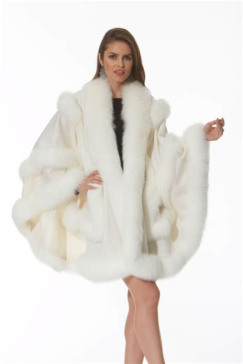 winter white cashmere cape empress style madison avenue mall furs