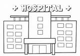 Hospital Pages Coloring Kids Emergency Modern Dari Coloringpagesfortoddlers Disimpan sketch template