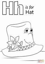 Letter Coloring Hat Pages Printable Alphabet Horse Template Preschool Words Abc Styles Super sketch template