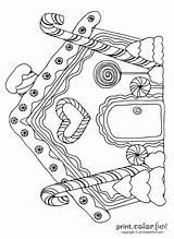 Candy Gingerbread House Canes Coloring Pages Cane Parrot Christmas Print Winter Color Birthday Printable Adult Book Printcolorfun Shopping Lists sketch template