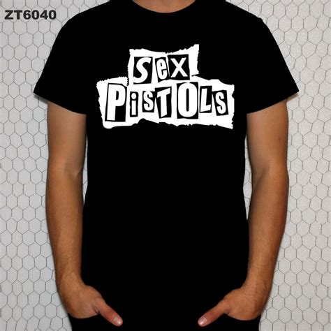 sex pistols t shirt white logo metal and rock t shirts and accessories