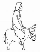 Donkey Jesus Enters Jerusalem Palm Crossmap sketch template