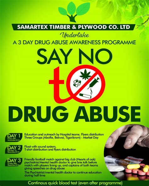 samartex launches   day drug abuse awareness campaign