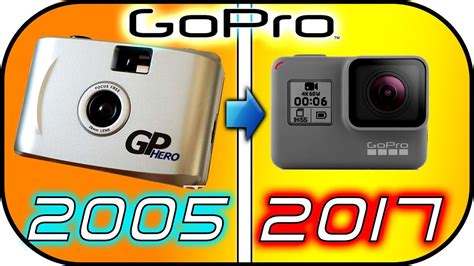 evolution of gopro action cameras 2005 2017 gopro 35mm gopro hero 6 youtube