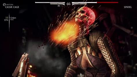 Mortal Kombat Xl Sindel Vs Cassie Cage Gameplay Youtube
