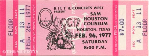queen vintage unused full concert ticket houston texas laminated repro pk