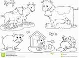 Animal Designlooter Landbouwbedrijfdieren sketch template
