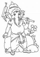 Ganesha Ausmalbild sketch template