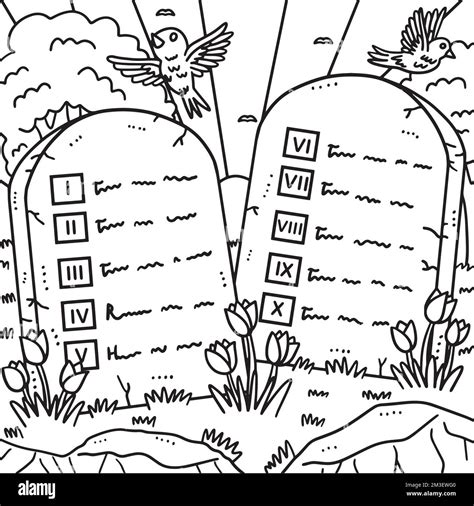 ten commandments tablet coloring pages