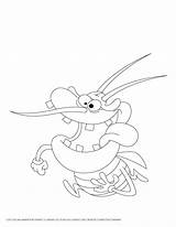 Oggy Cockroaches Coloring Kids Pages Color Print Children Justcolor sketch template