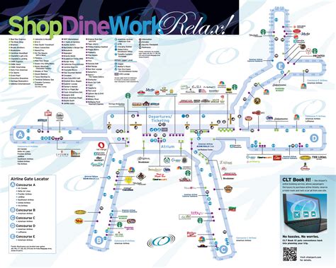 charlotte douglas international airport map ontheworldmapcom