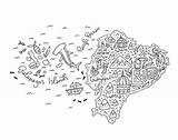 Galapagos Islas Karikatur Dibujar Galápagos Drawn Ecuado Geografía Vectorified Seleccionar sketch template