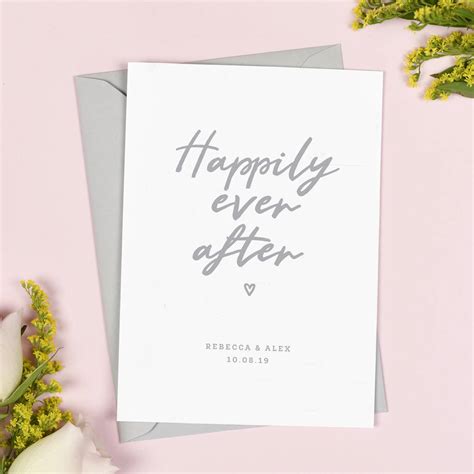 The Bride And Groom Wedding Day Card Happily Ever After Paper Paper