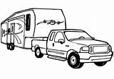 Coloring Pages F250 Ford Trailer Truck Getcolorings sketch template