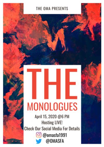 The Monologues Events Office Of Multicultural Affairs Sfasu