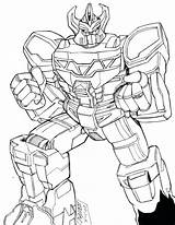 Coloring Pages Megazord Rangers Power Getdrawings sketch template