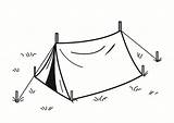 Tent Coloring Drawing Sheet Camping Visit Sketch sketch template