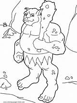 Coloring Troll Pages Fantasy Ogre Trolls Giant Color Medieval Kids Giants Printable Sheets Sheet Colouring Print Coloriage Book Found Dragons sketch template