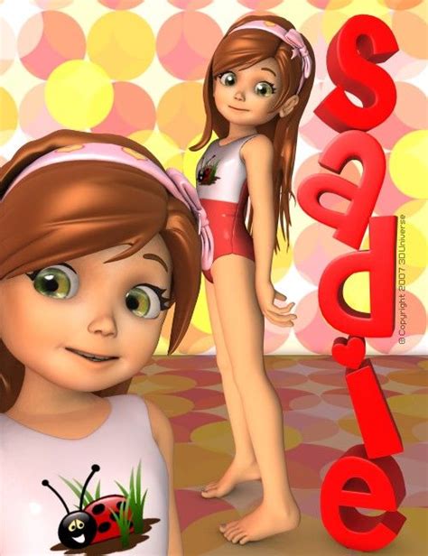 3d Universe Toon Girl Sadie Portrait Girl Collection
