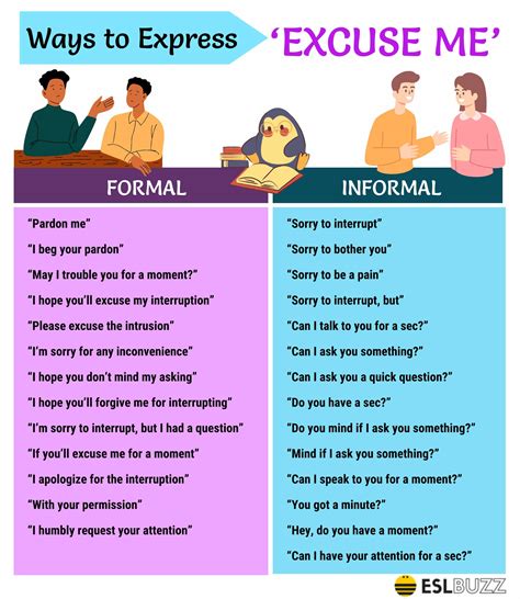 ways  express excuse   english   differently eslbuzz