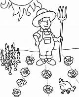 Vegetable Fazendinha Colorir Gardener Worksheet Desenhos Farmers Topcoloringpages sketch template