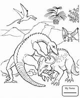 Coloring Pages Dinosaurs Realistic Dinosaur Ceratosaurus Protoceratops Ornithischian Getdrawings Getcolorings Coloringpagesonly Sh Fights sketch template
