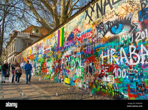 John Lennon Wall Mala Strana District Prague Czech Republic Europe