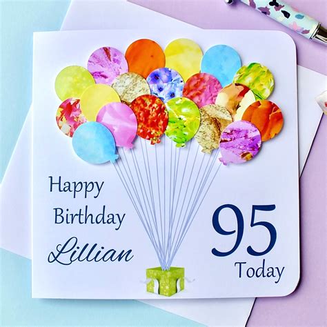 birthday card personalised age  birthday balloons etsy canada