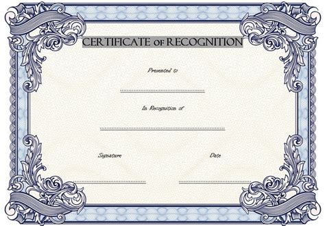 recognition certificate editable   ideas