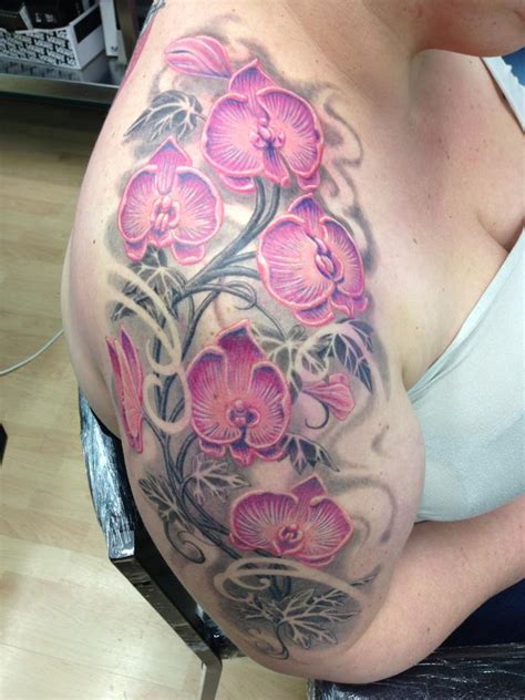 Soul Inn House Tattoo Orchid Flower Tattoo Sleeve