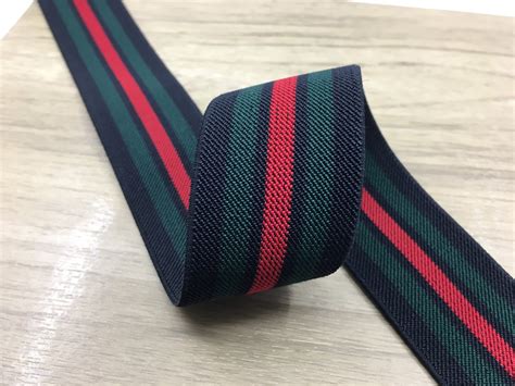 mm wide colored striped green elastic waistband elastic