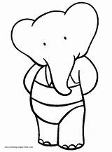 Coloring Pages Babar Cartoon Color Character Kids Printable Elephant Elefante Sheets Print Choose Board Kid Krafty Kidz Center sketch template