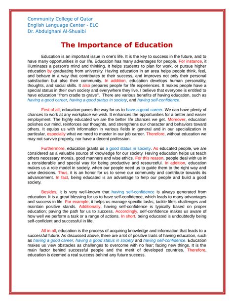 importance  education