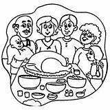 Meal Coloring Designlooter Thanksgiving Having Family 230px 98kb sketch template