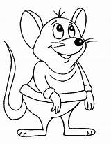 Cartoon Mouse Coloring Mice Clipart Pages Gif sketch template
