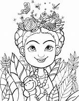 Frida Coloring Kahlo Pages Outline Para Colorear Color Kids Con Book Dibujos Drawings Printable Google Buscar Drawing Young Behance Colorir sketch template