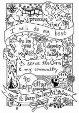 Brownie Promise Guides Brownies Scout Activities Colouring Coloring Sheet Guide Rainbow Law Girlguiding Buxton Activity Daisy Pages Sheets Created Emy sketch template