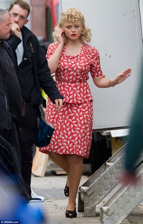 Emily Atack Makes First Appearance On Dad S Army Film Set