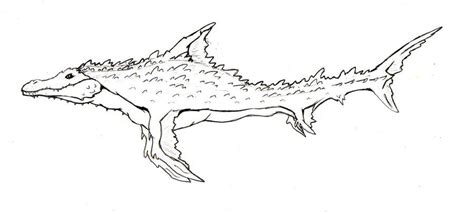 dinoshark coloring page coloring pages