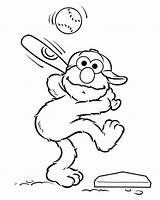 Coloring Elmo Baseball Pages Playing Drawing Hit Colouring Printable Sheets Cardinals Sesame Street Kids Color Ball Cartoon Drawings Getcolorings Adult sketch template