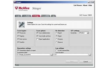 McAfee Stinger screenshot #2