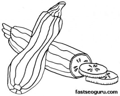 printable vegetable zucchini coloring pages  kids coloring pages