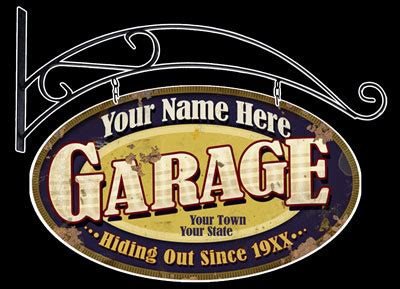 personalized garage hanging sign ga garage art